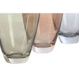 Vase Home ESPRIT Bl Grn Rav Krystal Moderne 13 X 13 X 20,7 cm (3 enheder) #2