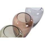 Vase Home ESPRIT Bl Grn Rav Krystal Moderne 13 X 13 X 20,7 cm (3 enheder) #3