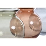 Vase Home ESPRIT Bl Grn Rav Krystal Moderne 17,5 X 17,5 X 18,2 cm (3 enheder) #2