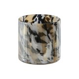 Lyseholder Home ESPRIT Sort Fldefarvet Krystal 12 x 12 x 11,5 cm #1