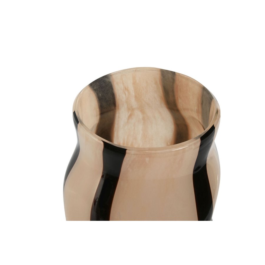 Vase Home ESPRIT Sort Fldefarvet Krystal Moderne 15 x 15 x 29,2 cm #2