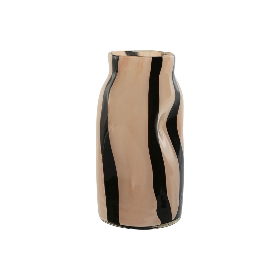 Vase Home ESPRIT Sort Fldefarvet Krystal Moderne 15 x 15 x 29,2 cm #1