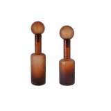 Vase Home ESPRIT Brun Krystal Moderne 12,5 X 12,5 X 50,5 cm #5