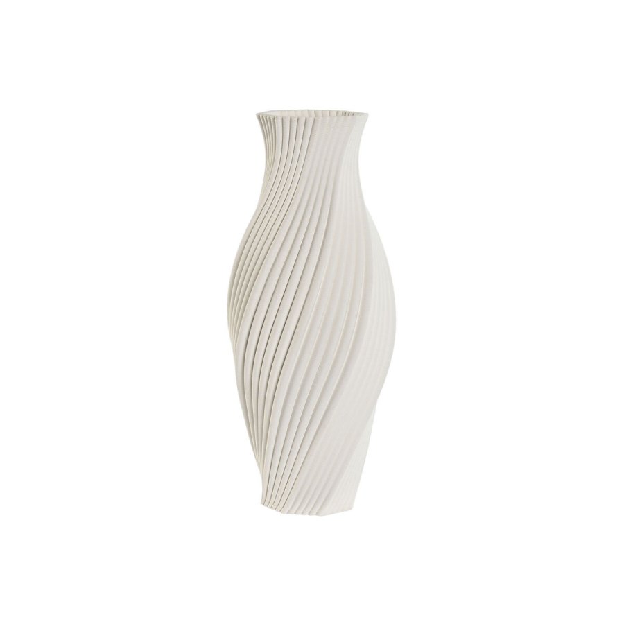 Vase Home ESPRIT Hvid Stentj Moderne 16 x 16 x 40 cm #1