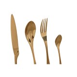 Bestik Home ESPRIT Gylden Rustfrit stl 2 x 1,5 x 25,5 cm 16 Dele #7
