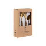 Bestik Home ESPRIT Gylden Natur Rustfrit stl ABS 3 x 2 x 16 cm 24 Dele #4