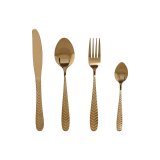 Bestik Home ESPRIT Gylden Rustfrit stl 2 x 0,4 x 22,5 cm 16 Dele #1