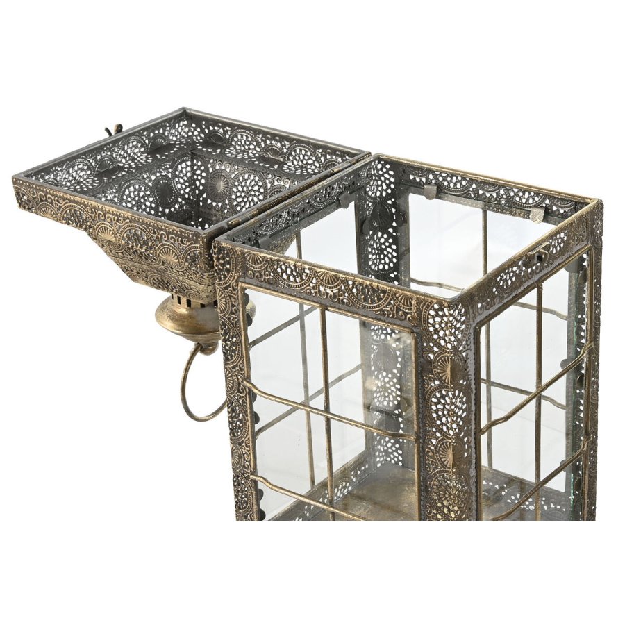 Lanterne st Home ESPRIT Gylden Metal Krystal Araber 26 x 26 x 53 cm (2 Dele) #3