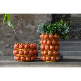Vase Home ESPRIT Gul Orange Stentj Moderne 24 x 24 x 32 cm #2