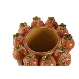 Vase Home ESPRIT Gul Orange Stentj Moderne 24 x 24 x 32 cm #3