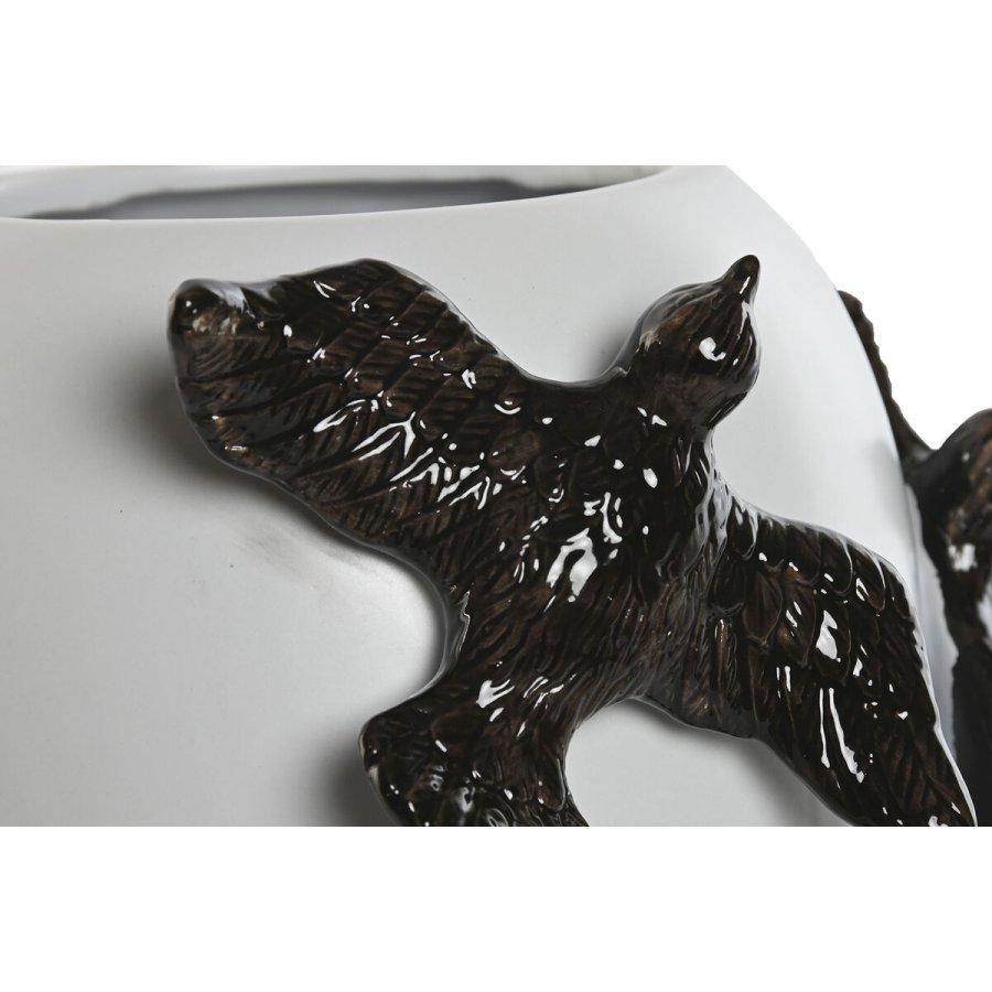 Vase Home ESPRIT Hvid Sort Stentj Moderne 27 X 27 X 29,5 cm #3