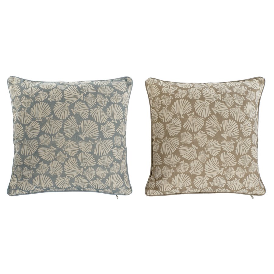 Pude Home ESPRIT Bl Beige Middelhavet 45 x 10 x 45 cm (2 enheder) #1