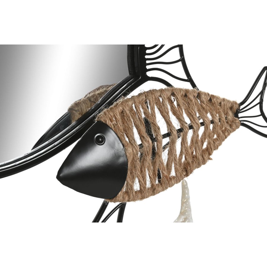 Vgspejl Home ESPRIT Sort Natur Fisk 83 x 5,5 x 36 cm #9
