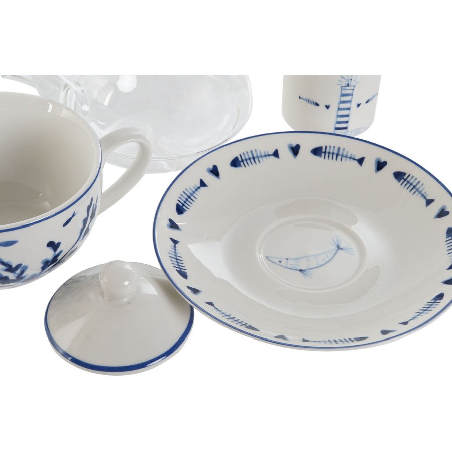 Tekande Home ESPRIT Bl Hvid Krystal Porceln #7