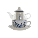 Tekande Home ESPRIT Bl Hvid Krystal Porceln #1