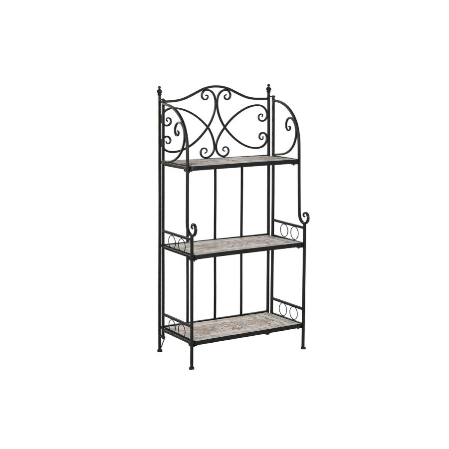 Hylder Home ESPRIT Sort Multifarvet Keramik jern 3 Hylder 54 x 29 x 121 cm 58 x 31,5 x 117 cm #1