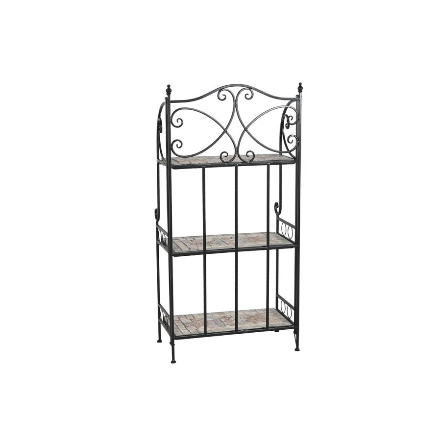 Hylder Home ESPRIT Sort Multifarvet Keramik jern 3 Hylder 54 x 29 x 121 cm 58 x 31,5 x 117 cm #2