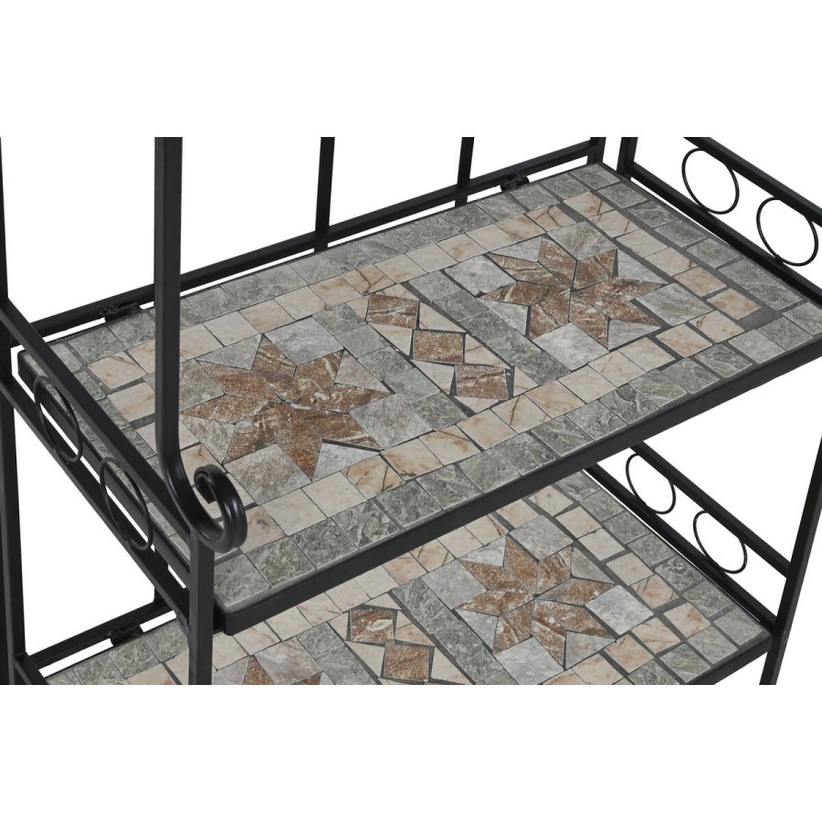 Hylder Home ESPRIT Sort Multifarvet Keramik jern 3 Hylder 54 x 29 x 121 cm 58 x 31,5 x 117 cm #3