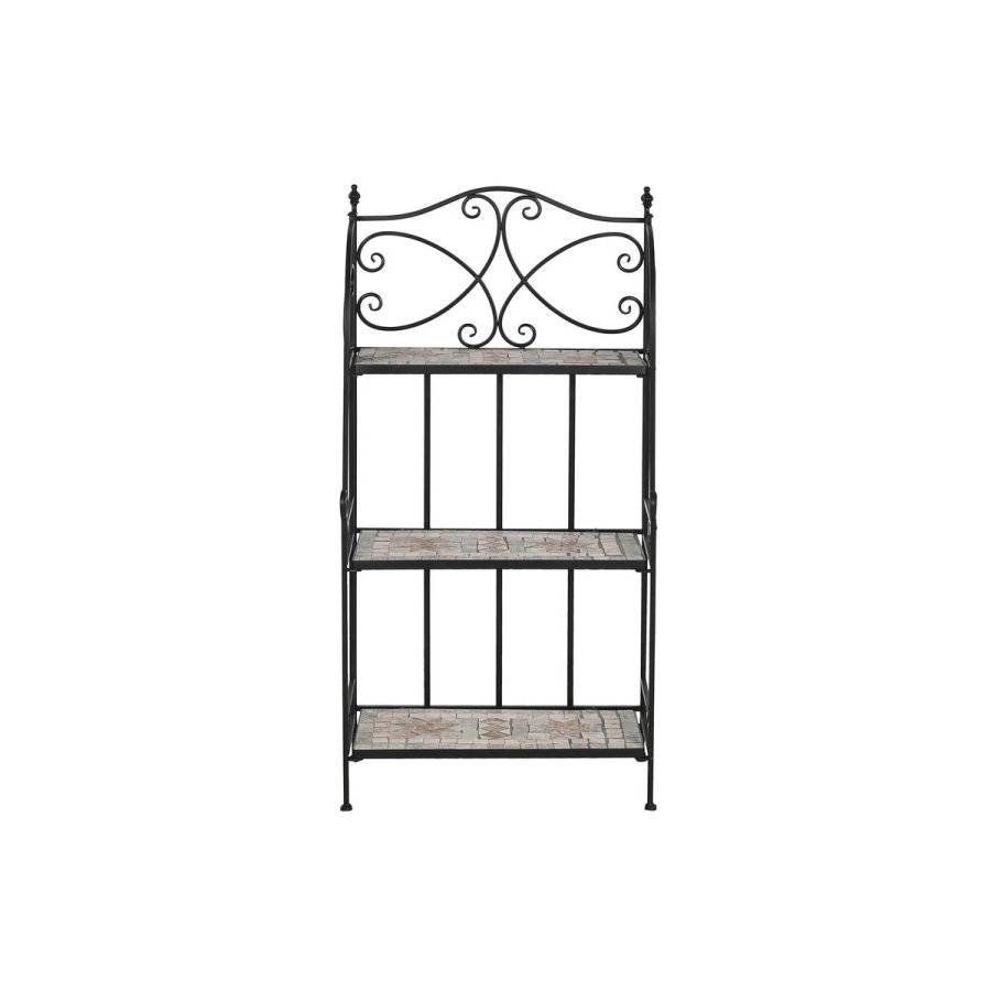 Hylder Home ESPRIT Sort Multifarvet Keramik jern 3 Hylder 54 x 29 x 121 cm 58 x 31,5 x 117 cm #6