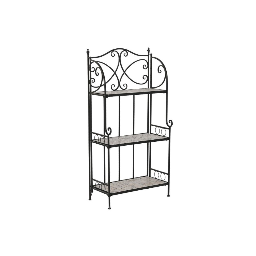 Hylder Home ESPRIT Sort Multifarvet Keramik jern 3 Hylder 54 x 29 x 121 cm 58 x 31,5 x 117 cm #1