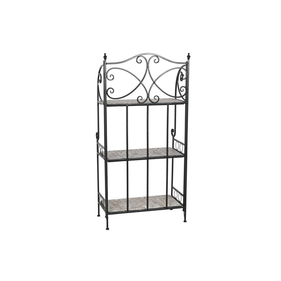 Hylder Home ESPRIT Sort Multifarvet Keramik jern 3 Hylder 54 x 29 x 121 cm 58 x 31,5 x 117 cm #2