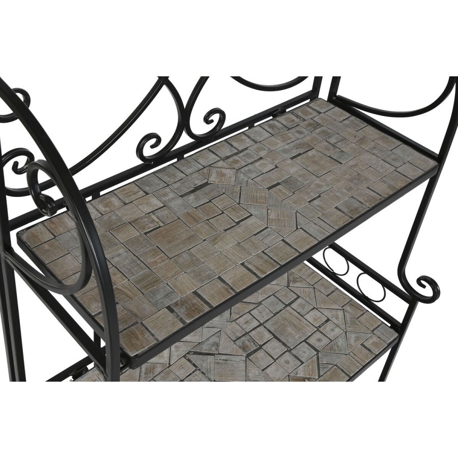 Hylder Home ESPRIT Sort Multifarvet Keramik jern 3 Hylder 54 x 29 x 121 cm 58 x 31,5 x 117 cm #3