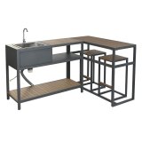 Kkken mbler Home ESPRIT Gr Natur 127 x 100 x 90 cm 127 x 100 x 95 cm #1