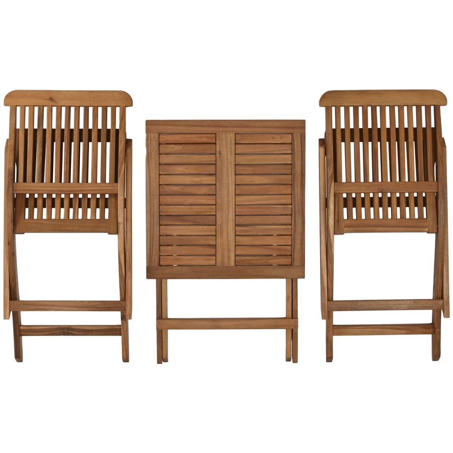 Spisebordst med 2 stole Home ESPRIT Brun 60 x 60 x 74 cm #2