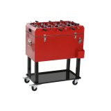 Transportabelt K�leskab Home ESPRIT Sort R�d Metal 71 x 62 x 85 cm #1