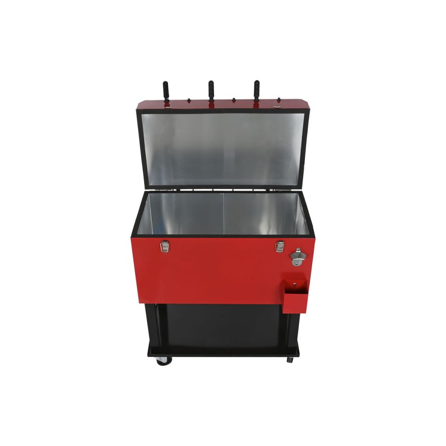 Transportabelt K�leskab Home ESPRIT Sort R�d Metal 71 x 62 x 85 cm #5
