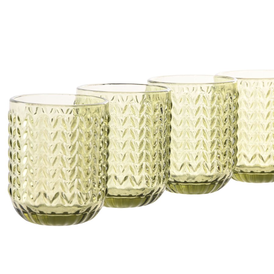 Glasst Home ESPRIT Grn Krystal Med relief 275 ml (6 enheder) #4