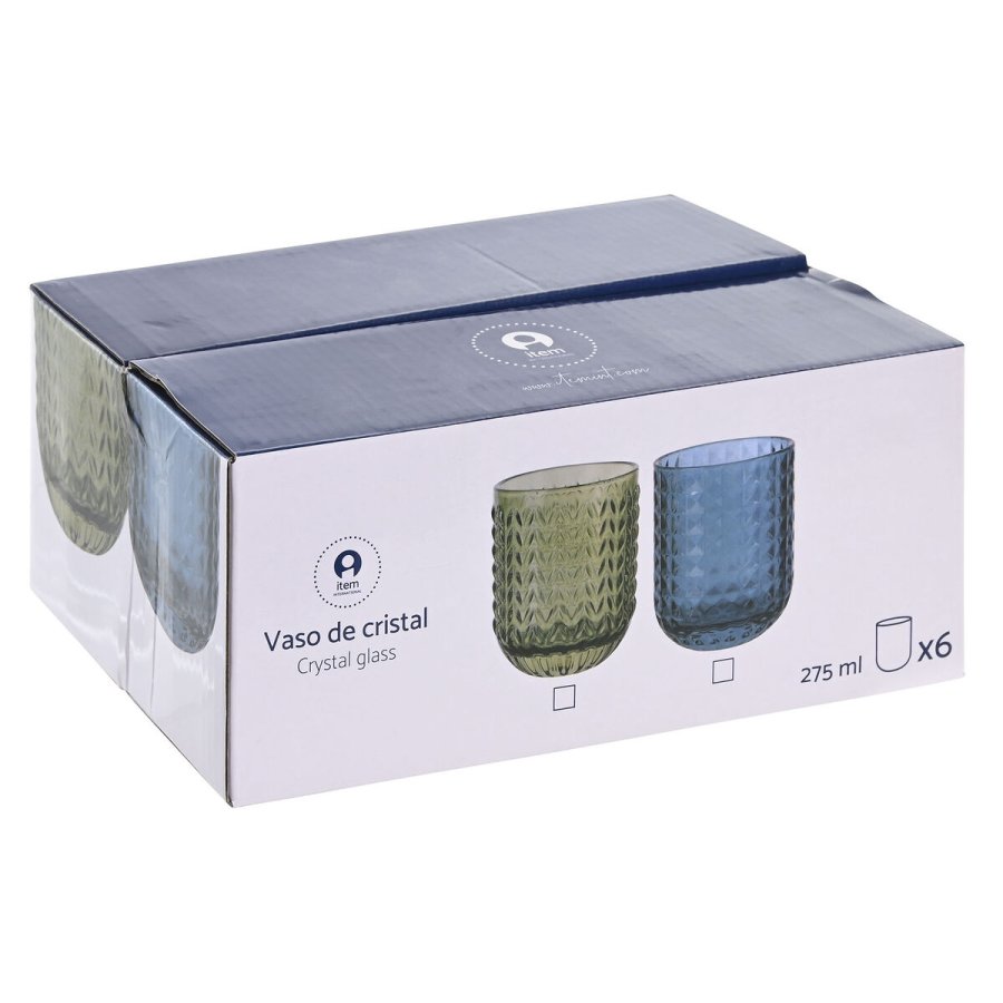 Glasst Home ESPRIT Grn Krystal Med relief 275 ml (6 enheder) #10