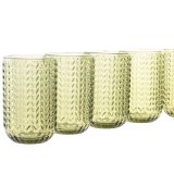 Glasst Home ESPRIT Grn Krystal Med relief 420 ml (6 enheder) #4