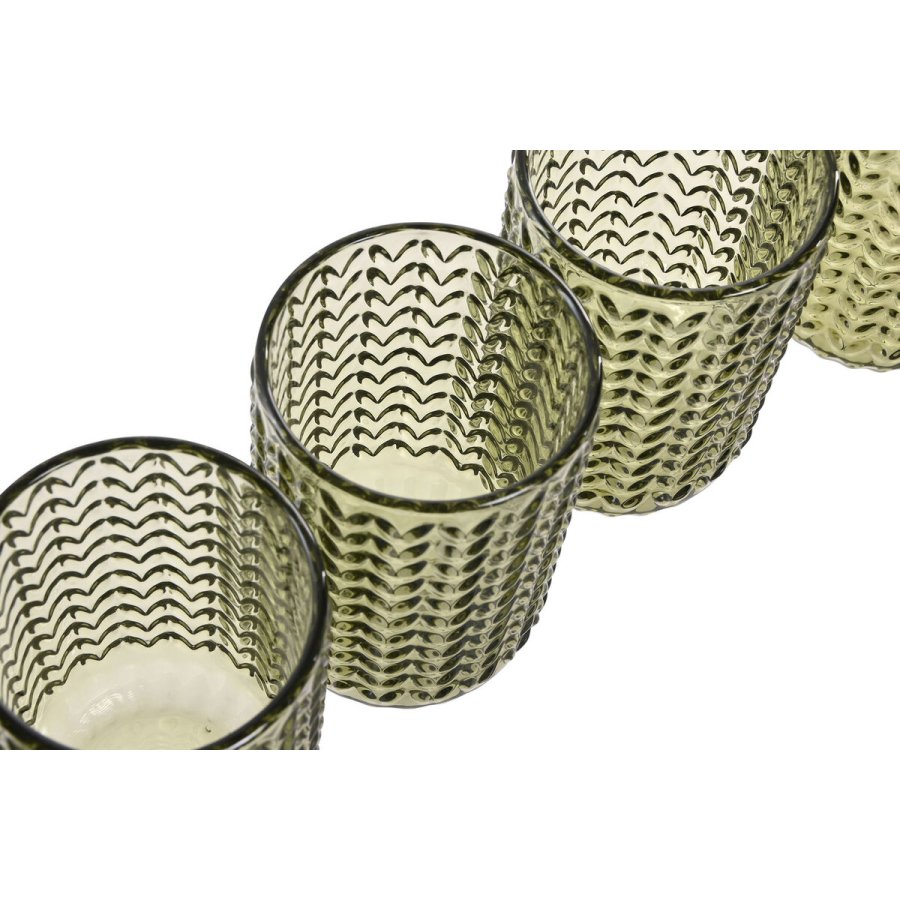 Glasst Home ESPRIT Grn Krystal Med relief 420 ml (6 enheder) #7
