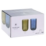 Glasst Home ESPRIT Grn Krystal Med relief 420 ml (6 enheder) #10