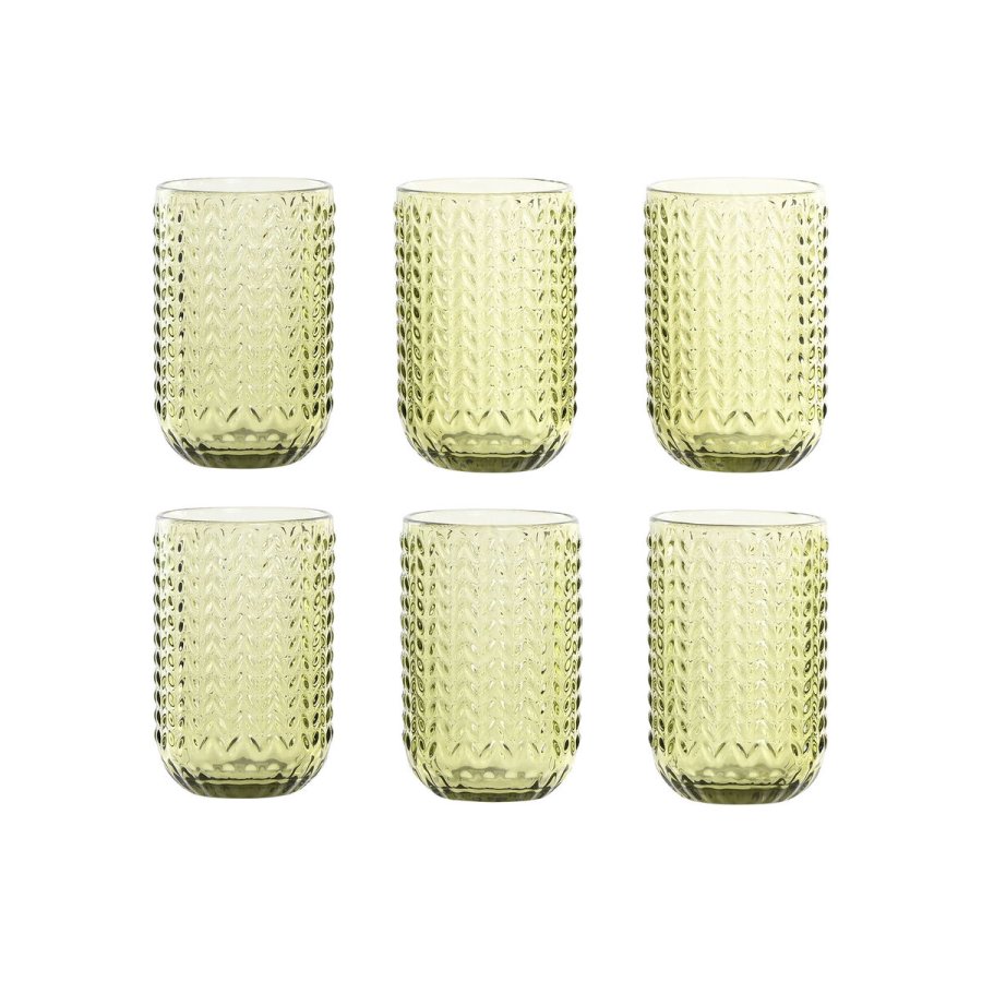 Glasst Home ESPRIT Grn Krystal Med relief 420 ml (6 enheder) #1