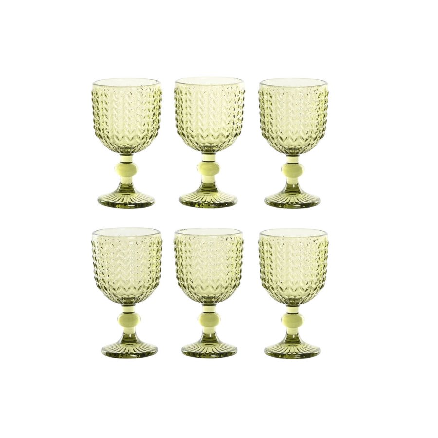 St med glas Home ESPRIT Grn Krystal 260 ml (6 enheder) #1
