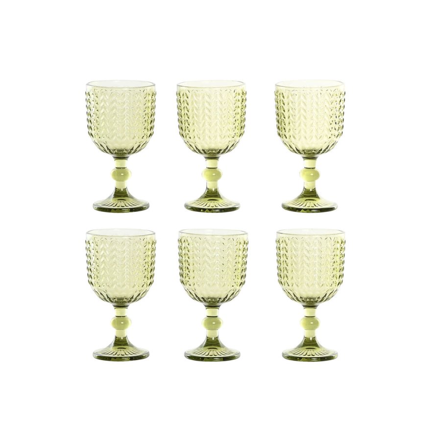 St med glas Home ESPRIT Grn Krystal 380 ml (6 enheder) #1
