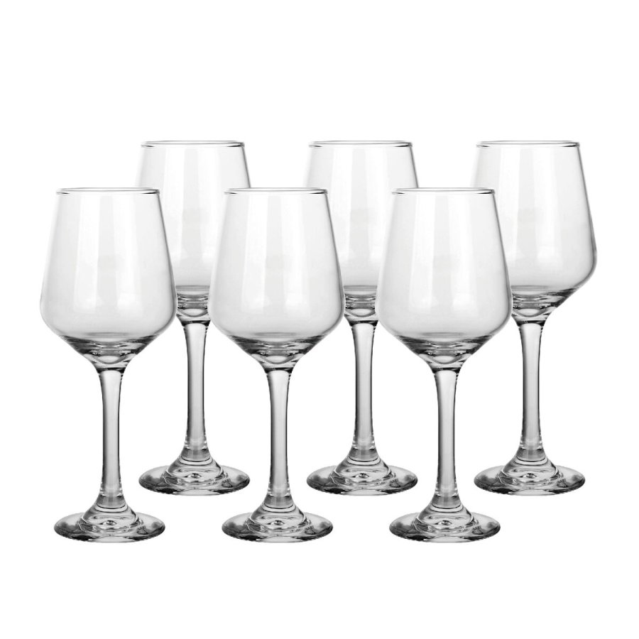 St med vinglas Home ESPRIT Gennemsigtig Krystal 410 ml (6 enheder) #1