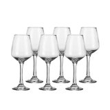 St med vinglas Home ESPRIT Gennemsigtig Krystal 360 ml (6 enheder) #1