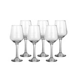 St med vinglas Home ESPRIT Gennemsigtig Krystal 265 ml (6 enheder) #1