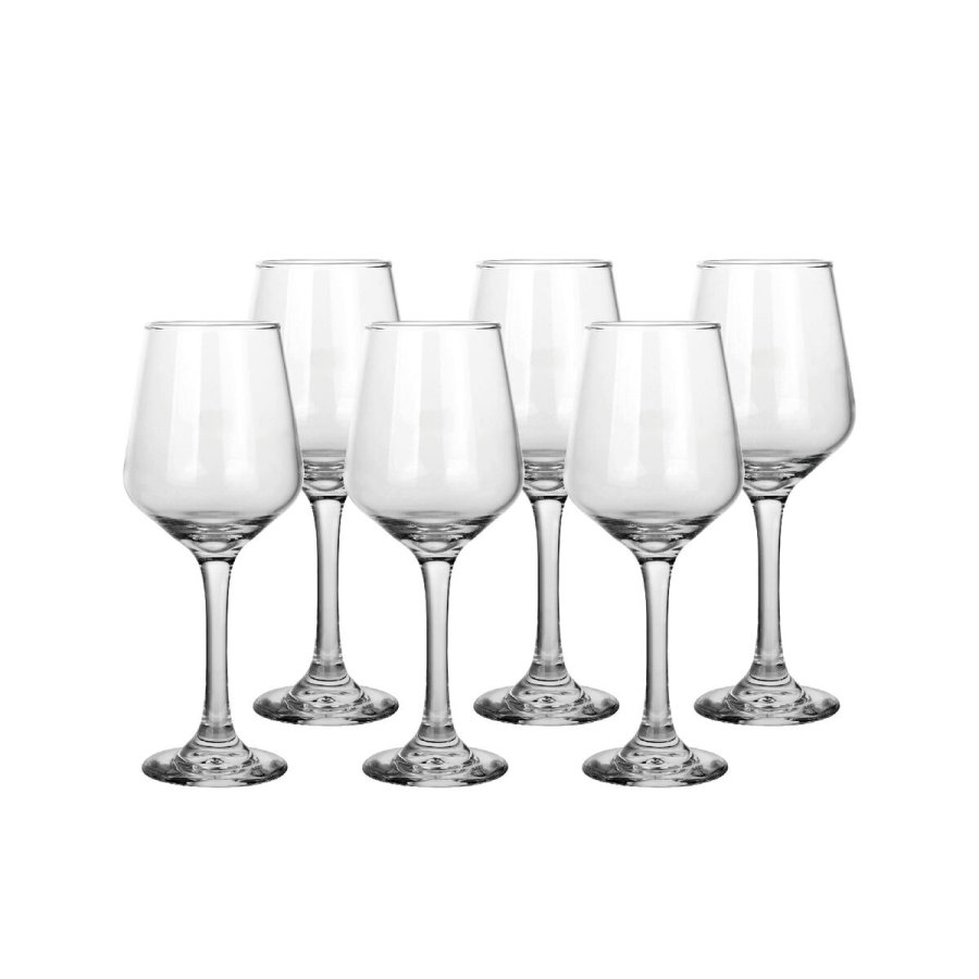 St med vinglas Home ESPRIT Gennemsigtig Krystal 265 ml (6 enheder) #1