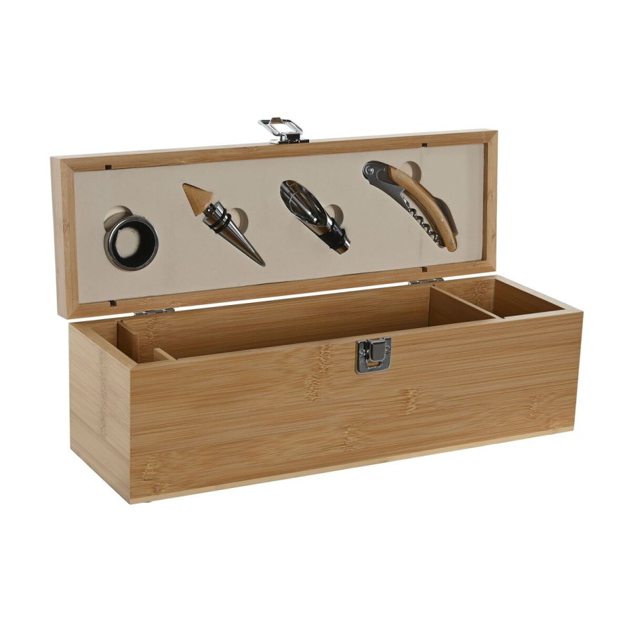 St med Vintilbehr Home ESPRIT Natur Bambus Rustfrit stl #1