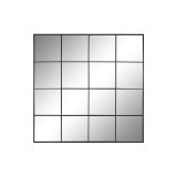 Vgspejl Home ESPRIT Sort Vindue 122 x 2 x 122 cm #1