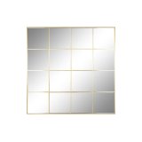 Vgspejl Home ESPRIT Gylden Vindue 122 x 1 x 122 cm #1