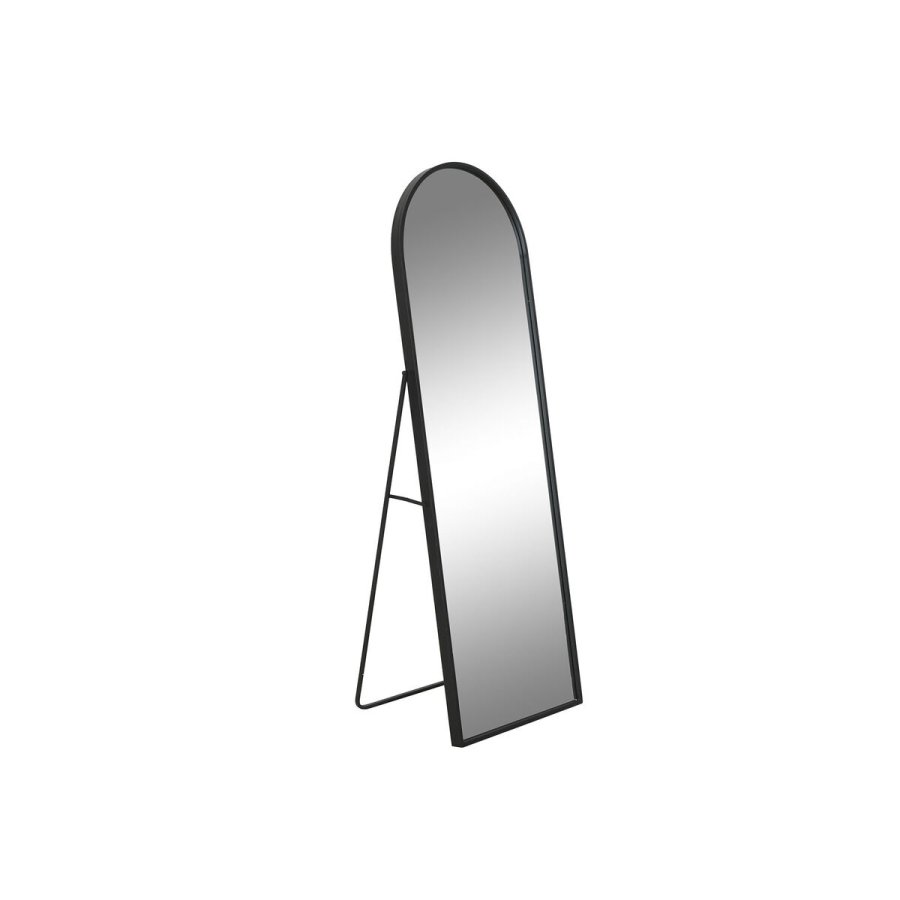 Fritstende spejl Home ESPRIT Sort Krystal Jern 50 x 4 x 150 cm #1