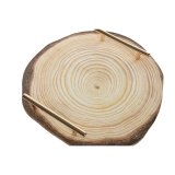 Borddekoration Home ESPRIT Brun Gylden Metal Tr MDF 30 x 30 x 4 cm (2 enheder) #2