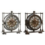 Namizna ura Home ESPRIT Gylden Slvfarvet Vintage (2 enheder) #1