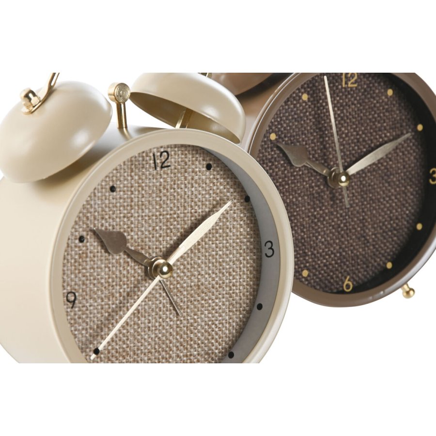 Namizna ura Home ESPRIT Brun Beige (2 enheder) #5