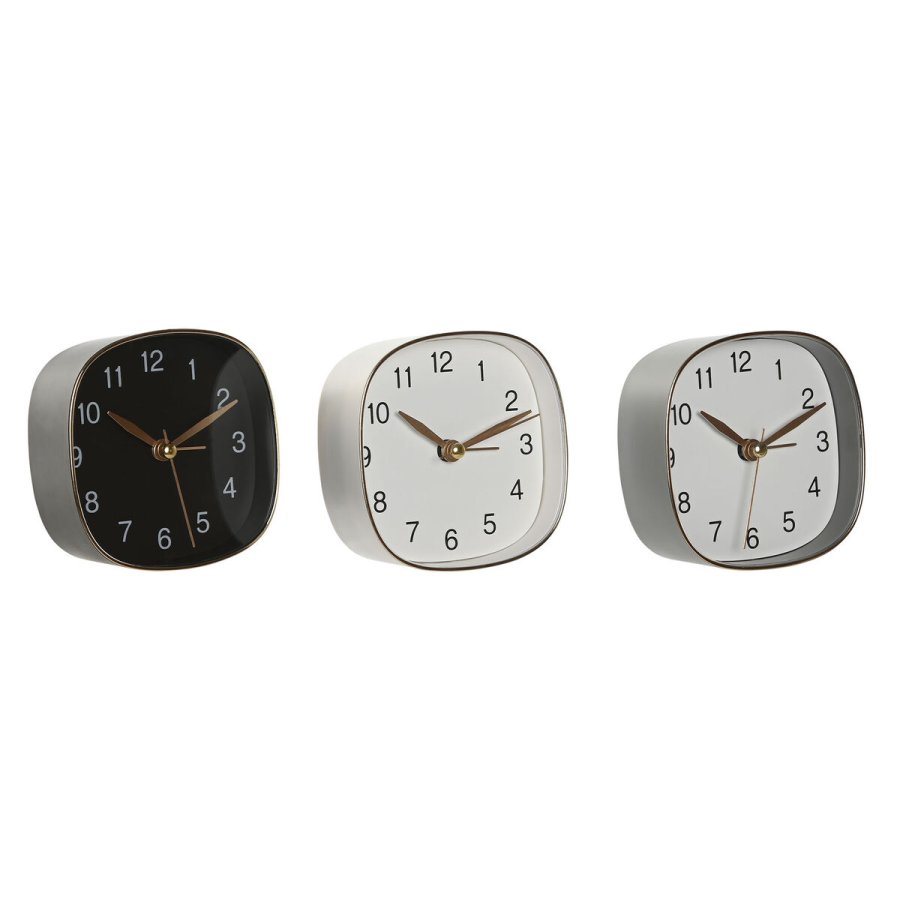 Namizna ura Home ESPRIT Hvid Sort Gr Gylden Moderne (3 enheder) #1